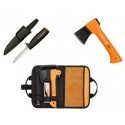 Набір Fiskars 129044 (Сокира + ніж + блешня/воблер Rapala)