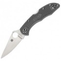 Нож Spyderco Delica4 Flat Ground Grey