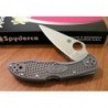 Нож Spyderco Delica4 Flat Ground Grey