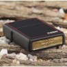 Зажигалка Zippo Black Matte With Logo & Border 218ZB