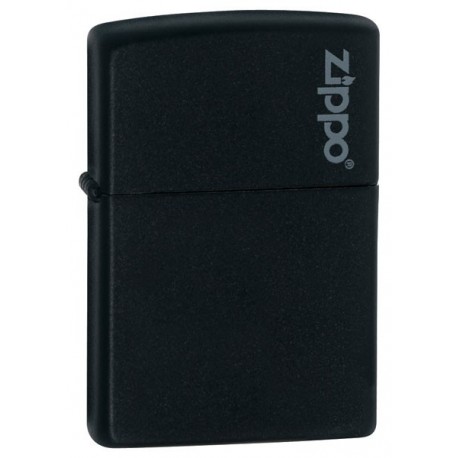 Зажигалка Zippo Black Matte With Logo 218ZL
