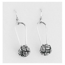 Серьги Rock Empire Antiqued Silver Rope Knots