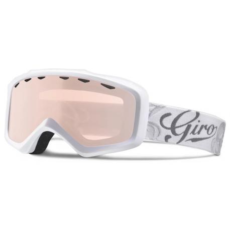 Маска Giro Charm Flash белый Sketch Floral/Rose Silver