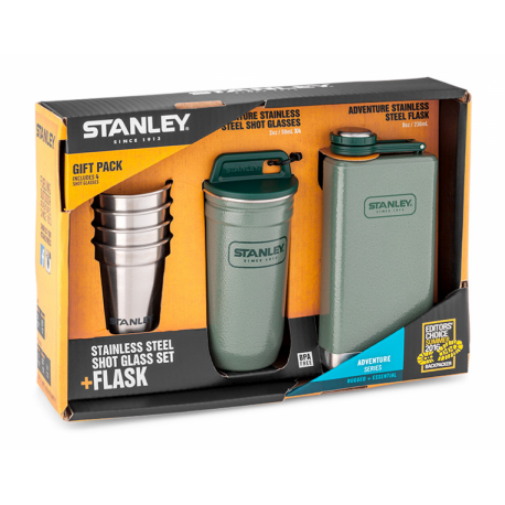 Набор Stanley футляр, 4 рюмки + фляга Adeventure 0.23L