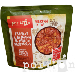 Квасоля з овочами та м'ясом яловичини Portion