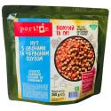 Нут с с овощами и красным соусом Portion