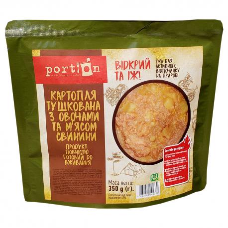 Картофель с овощами и курицей Portion