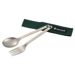 Набір столових приладів Snow Peak SCT-002 Titanium Fork & Spoon Set ложка і виделка