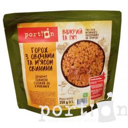 Горох з овочами та м'ясом свинини Portion