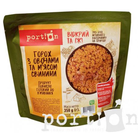 Горох с овощами и мясом свинины Portion