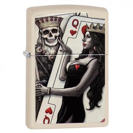 Зажигалка Zippo 216 Skull King Queen Beauty 29393