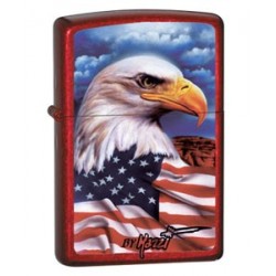 Зажигалка Zippo Claudio Mazzi Freedom Watch Candy Apple Red 24082
