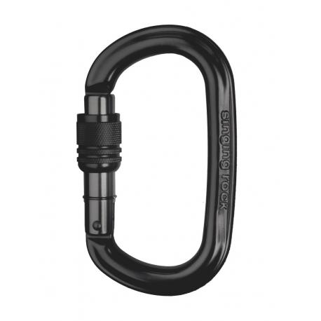 Карабин с муфтой Singing Rock Ozone Screw Black