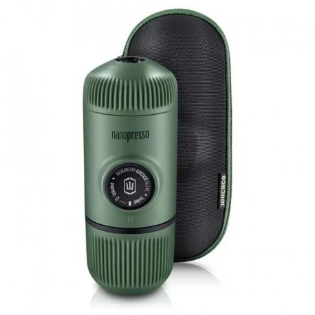 Еспресо-кавоварка портативна Wacaco Nanopresso Moss Green з чохлом