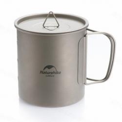 Кружка титанова з ручкою Naturehike 450 мл