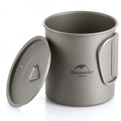 Кружка титанова з ручкою Naturehike 600 мл