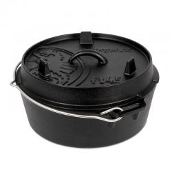 Казан-жарівня чавунна Petromax Dutch Oven ft4.5 плоске дно 3.5 л