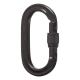 Карабін з муфтою Black Diamond Oval Keylock Screwgate Black