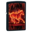 Зажигалка Zippo Horse Flaming Black Matte 28304