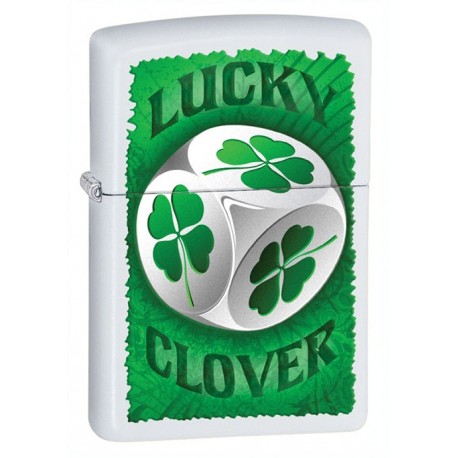 Зажигалка Zippo Clover Dice White Matte 28298