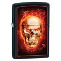 Зажигалка Zippo Burning Skull Black Matte 28307