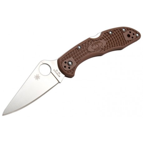 Нож Spyderco Delica4 Flat Ground Brown