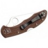 Нож Spyderco Delica4 Flat Ground Brown